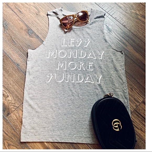✨LAST ONE ✨LESS MONDAY MORE SUNDAY Graphic Tank - Picture 2 of 6